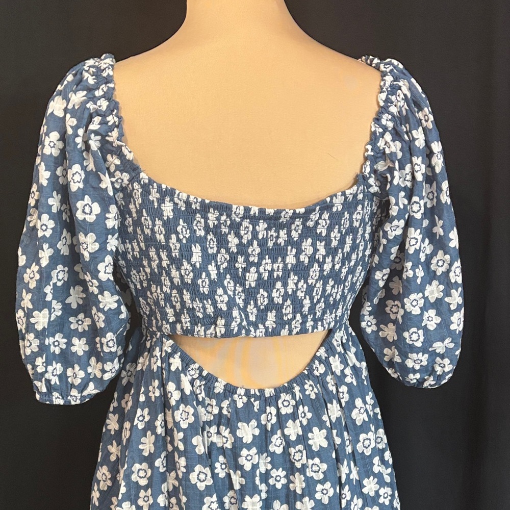 American Eagle Outfitters Blue Floral Mini Dress - Picture 5 of 6